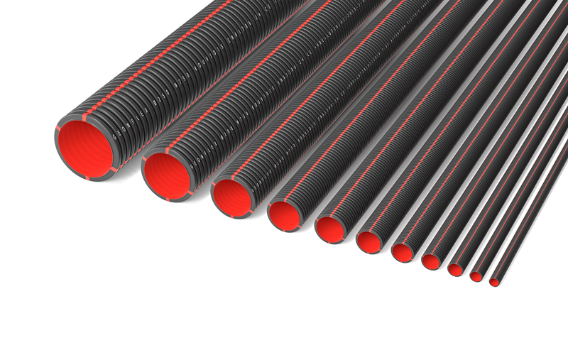 Novo diâmetro ainda mais pequeno de Ø32 em redes subterrâneas enterradas